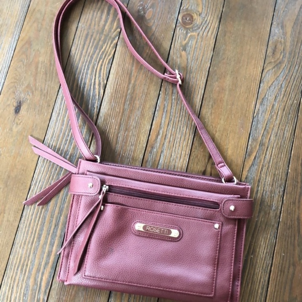 Rossetti cute dark red vegan crossbody bag - Picture 2 of 11
